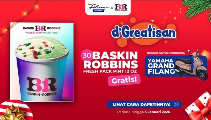 **Yamaha Grand Filano Berbagi Manis dengan Es Krim Baskin Robbins Gratis, Ini Cara Mendapatkannya!**