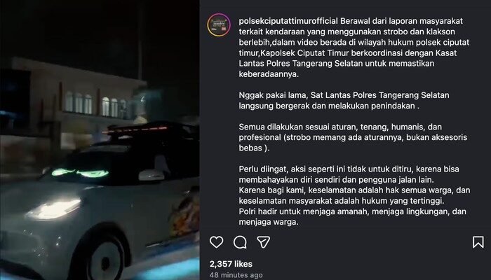 Viral Mobil Listrik Wuling BinguoEV dengan Klakson Telolet dan Strobo, Ini Respons Polisi